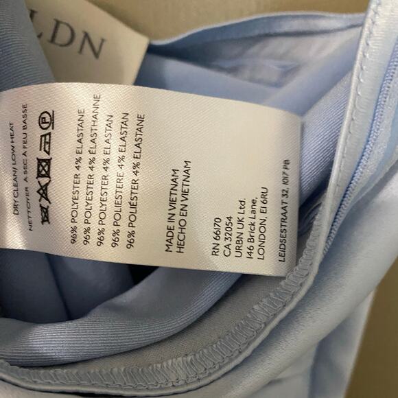 NWT BHLDN Anthropologie Danielle Strapless Satin Maxi Dress Small Side Slit Gown - Picture 9 of 10